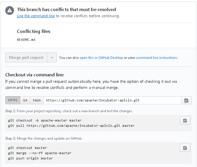 git conflicts